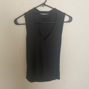Black V-Neck Tank Top